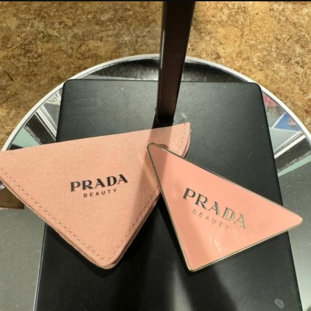 Pink Prada Mirror with case